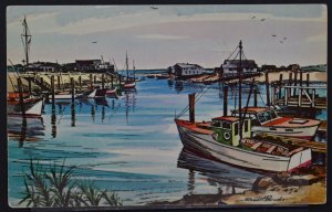 Barnstable Harbor, Cape Cod, MA - from a painting by Robert Brooks