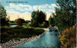 Vtg 1920's In The Valley River Stream Creek Boulder Colorado CO Antique Postcard