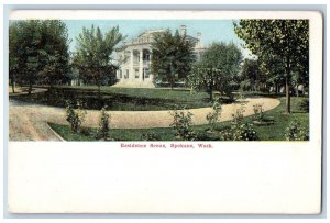 Spokane Washington Postcard Residence Scene Exterior View c1905 Vintage Antique