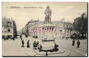 Bordeaux - Statue Tourny- Old Postcard