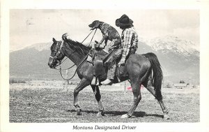 G84/ Kalispell Montana Postcard 1995 Comic Designated Driver Horse