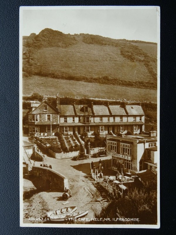 Devon HELE nr Ilfracombe shows NAT LEWIS CAFE c1928 RP Postcard by Valentine