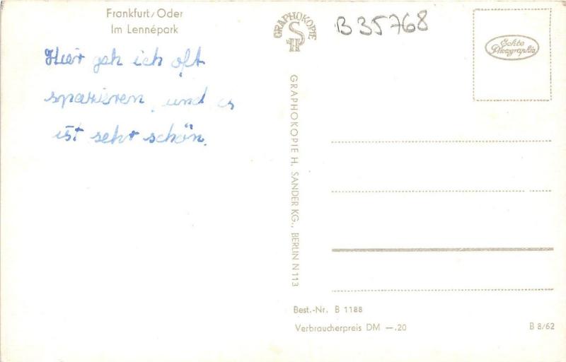 B35768 Frankfurt Oder Im Lennepark  germany
