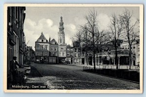 Middelburg Zeeland Netherlands Postcard Dam Met Graanbeurs c1920's Unposted
