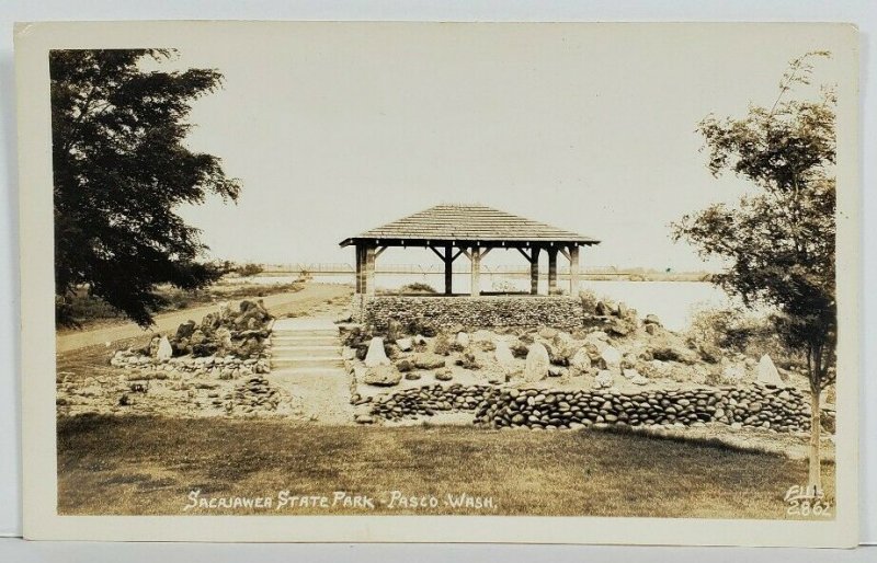 Rppc Pasco Washington Sacajawea State Park Ellis Photo Postcard N20