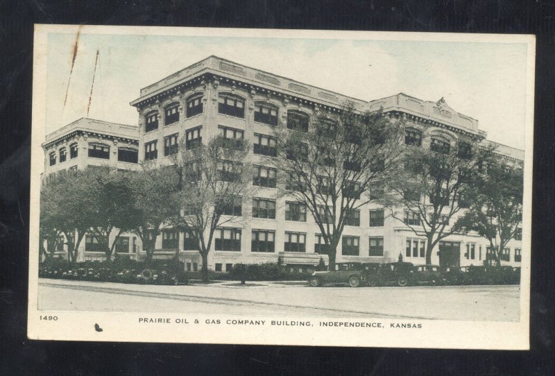 INDEPENDENCE KANSAS PRAIRIE OIL AND GAS COMPANY VINTAGE POSTCARD