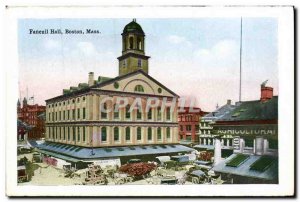 Old Postcard Faneuil Hall Boston Mass South Atlantic Ave station