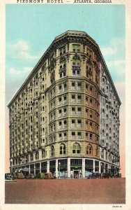 Vintage Postcard 1942 Piedmont Modern Fireproof Hotel Rooms Atlanta Georgia GA