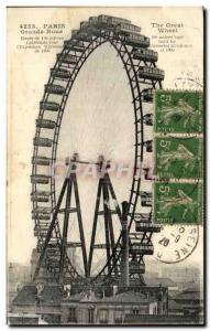 Old Postcard Paris Ferris Wheel