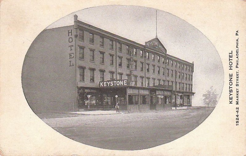 Postcard Keystone Hotel Market St Philadelphia PA