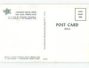 Unused Pre-1980 CONDADO BEACH HOTEL San Juan Puerto Rico PR Q4692-12