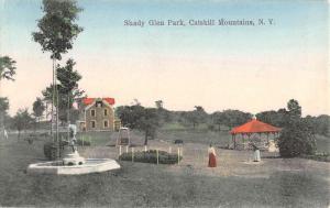 Catskill Mountains New York Shady Glen Park Street View Antique Postcard K63717