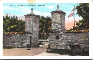 USA Old City Gates St Augustine Florida Vintage Postcard 05.25
