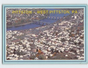 Postcard Aerial View of Pittston Pennsylvania USA