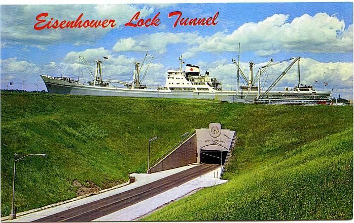 Tunnel Under Eisenhower Lock - St Lawrence Seaway Canal Near Massena NY New York