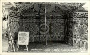 INDIO CA Arabian Tent Old Real Photo Postcard