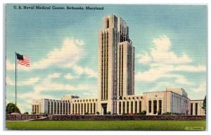 Mid-1900s US Naval Medical Center, Bethesda, MD Postcard