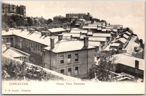 Gibraltar Buena Vista Barracks Apartments Buildings View Antique Postcard