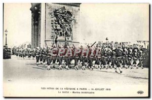 Old Postcard Fetes Army victory parade July 14, 1919 The American Sailors