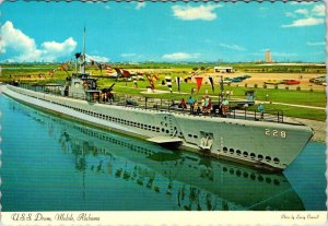 Mobile, AL Alabama  USS DRUM~SS 228  Navy Gato-Class Submarine  4X6 Postcard