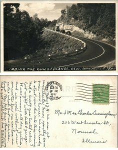 CLIMBING CUMBERLANDS US 41 MANCHESTER TN 1941 VINTAGE RPPC REAL PHOTO POSTCARD