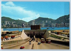 Hong Kong Postcard Harbour Tunnel-Hong Kong to Kowloon c1950's Vintage