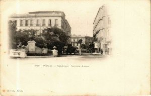 CPA AK Algérie-Oran-Place de la République-Fontaine Aucour (237190)