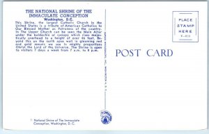 Postcard - The National Shrine Of The Immaculate Conception - Washington, D. C.