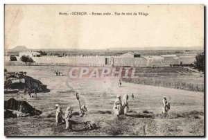 Old Postcard Morocco Guercif Arab Bureau Village odds View