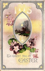 To Greet You At Easter Landscape Scene 1911