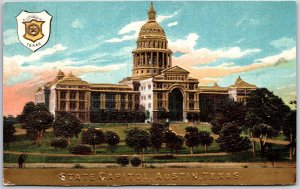 State Capitol Austin Texas TX Historic Building Landscape Grounds Postcard