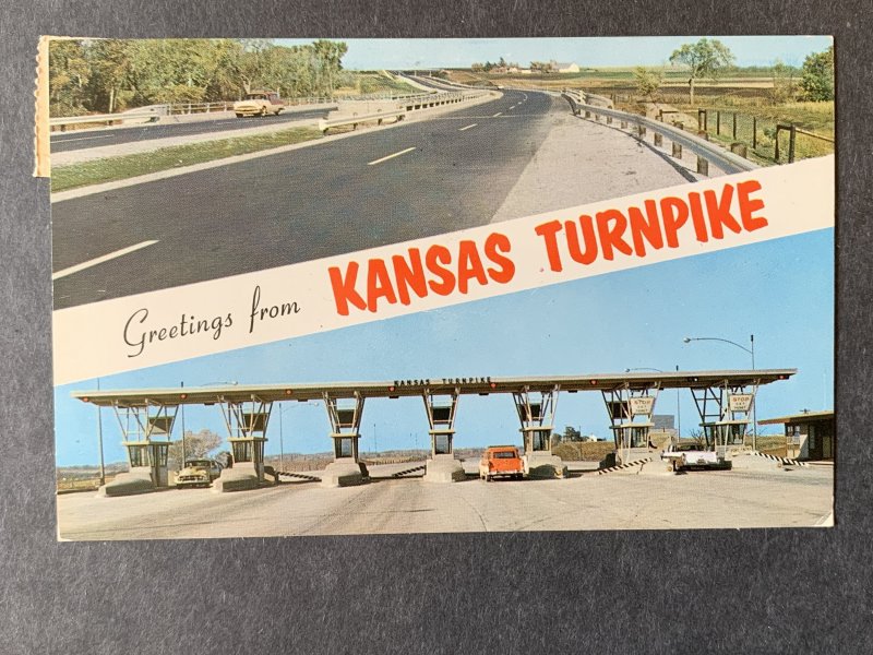 Greetings From Kansas Turnpike KS Chrome Postcard H1170084019
