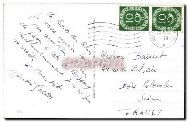 Kate Modern Postcard Burg Blick Loreley