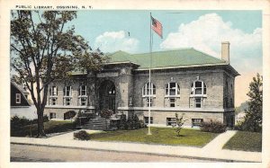 Ossining, NY New York   PUBLIC LIBRARY  Westchester County  1935 Postcard