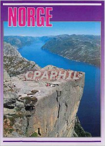 Old Postcard Norge Norway Prekestolen i Lysefjorden