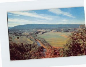 Postcard Juniata River Tussey Mountain Aliquippa Gap Everett Pennsylvania USA