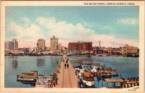 Postcard PIER SCENE Corpus Christi Texas TX AM1879