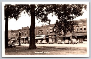 Kalkaska Michigan~Clover Farm Stores~Harroun's Notions~Downtown~Bakery~1940 RPPC