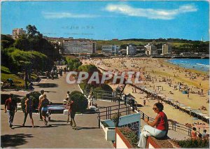 Postcard Modern Santander Sardinero beach Second