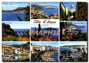 Modern Postcard The French Riviera Menton Principality of Monaco La Turbie Ez...