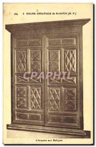 Old Postcard Abbey Church of St Savin L & # 39armoire relics