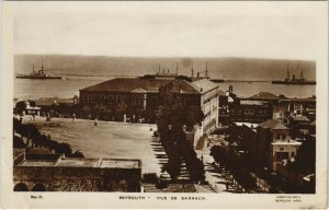 PC CPA LEBANON, BEYROUTH, VUE DE BARRACK, Vintage REAL PHOTO Postcard (b23103)