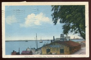 h269 - TROIS RIVIERES Quebec Postcard 1939 Harbor