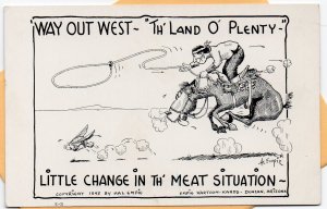 13431 Comic Card - Way Out West The Land o' Plenty, Hal Empie 1943
