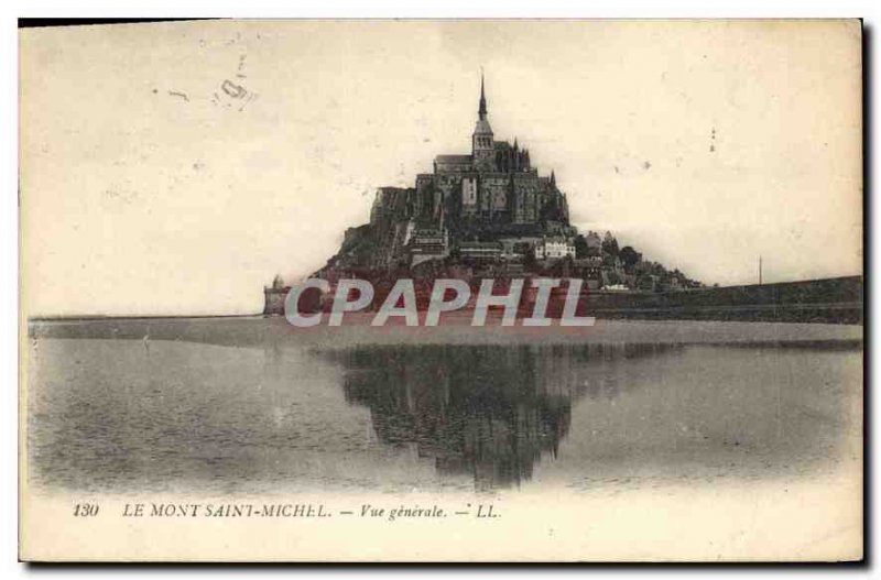 Old Postcard Mont Saint Michel general view