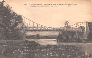 New Old Chain Bridge in Amesbury, Massachusetts Merrimack River.