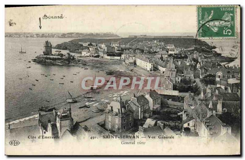 Old Postcard Saint Servan Vue Generale