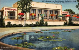 Illinois Chicago Zoological Park At Brookfield The Restaurant Curteich