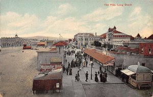 Long Beach California The Pike Boardwalk Roller Coaster Vintage Postcard AA84340