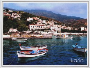 Greece Ikaria The Port of Ayios Kirikos Vintage Postcard BS.28